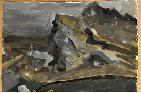 Douglas Farthing  Painting of Mount Tumbledown