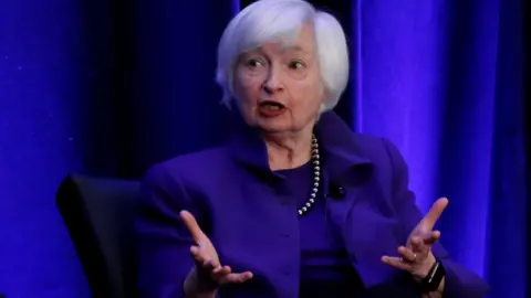 Reuters Former Federal Reserve Chair Janet Yellen speaks during a panel discussion in Atlanta, Georgia