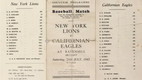 NI War Memoral Baseball game