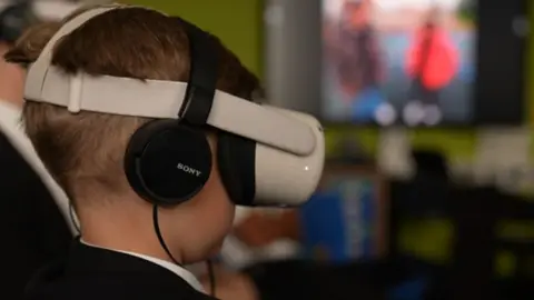 BBC Child wearing VR headset