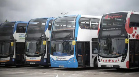 Christopher Furlong/GettyImages Buses