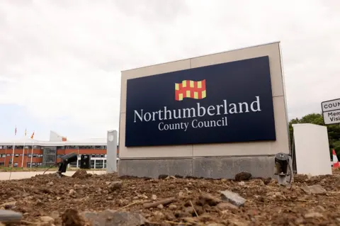 BBC Northumberland County Council sign