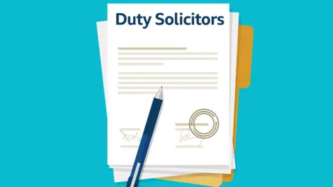 Getty Images/BBC Duty solicitor illustration