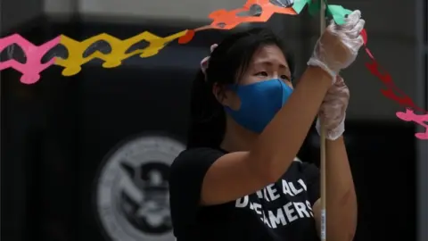 Reuters a protest against ICE in July 2020