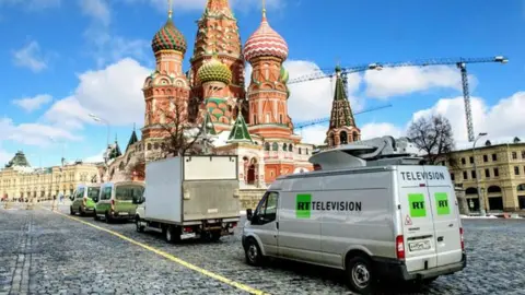 Getty Images RT trucks in Moscow