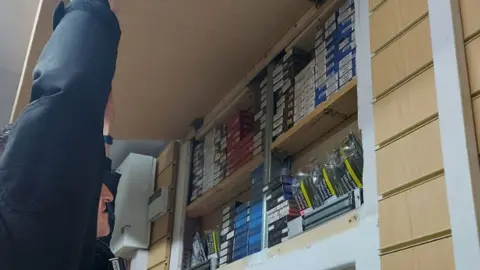 West Yorkshire Police Police officer uncovers secret illegal tobacco stash