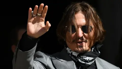 AFP Johnny Depp at the Royal Courts of Justice in London