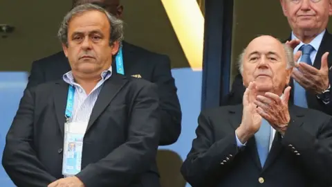 Getty Images Former Fifa officials Sepp Blatter and Michel Platini