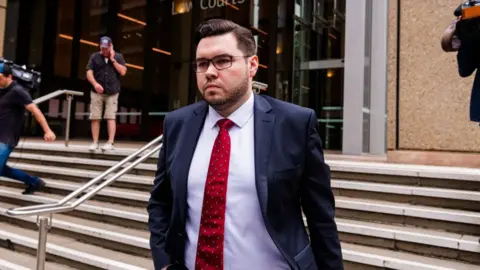 Getty Images Bruce Lehrmann outside court