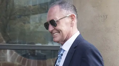 PA Media Paul Gascoigne arriving at Teesside Crown Court