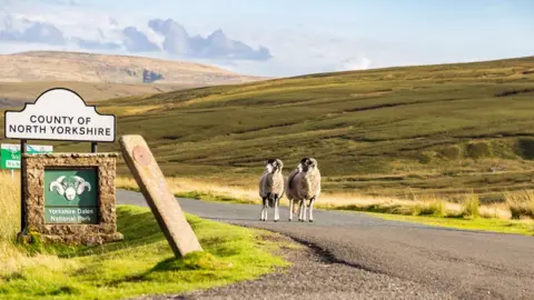 Getty Images North Yorkshire sign