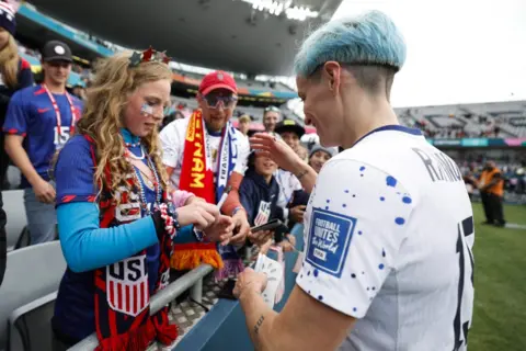 Getty Images Megan Rapinoe with fans