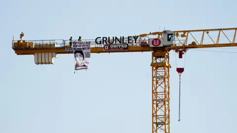 Getty Images Crane protest