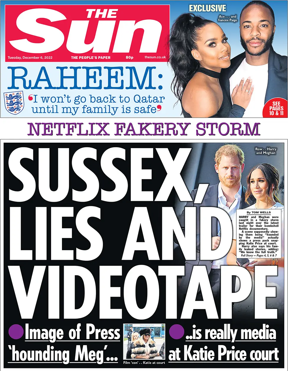 Sun front page