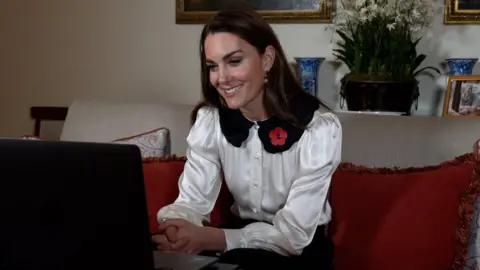 PA Media Duchess of Cambridge marking Remembrance week