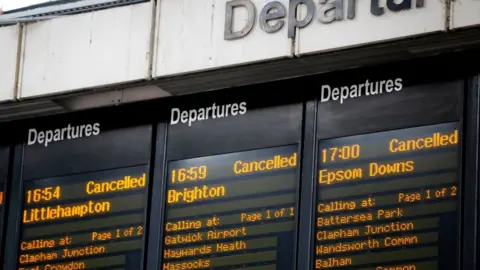 Getty Images Trains cancelled