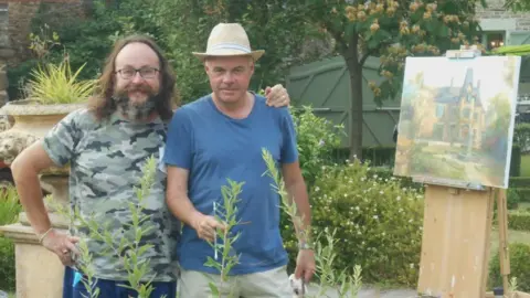 Graham Twyford Dave Myers and artist Graham Twyford