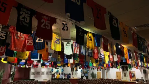 Shirts at funeral venue