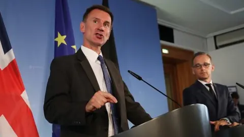 Getty Images Jeremy Hunt and Heiko Maas