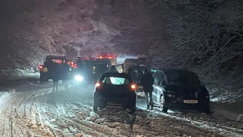 PA Media Cars abandoned on the A22 near East Grinstead