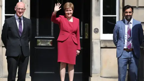 Nicola Sturgeon with John Swinney and Humza Yousaf