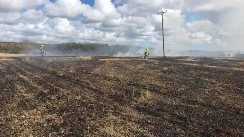 Cornwall Fire & Rescue Service Burnt field