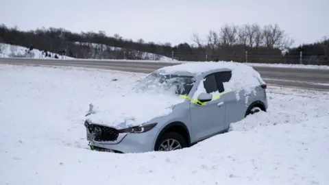 EPA vehicle after winter storm in Iowa