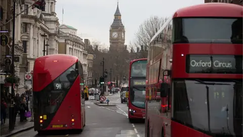 Getty Images Buses on Whitehall