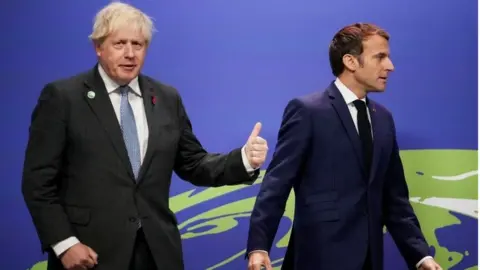 Reuters Boris Johnson and Emmanuel Macron
