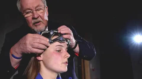 BBC Trying out the device