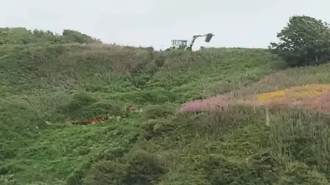 Joanne Bateman Machinery at site of landslip