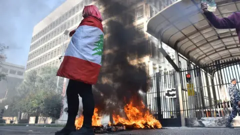 Getty Images The Banque du Liban building in Beirut
