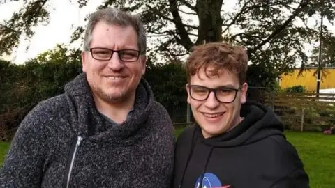Desree Pether Robert Pether and his son