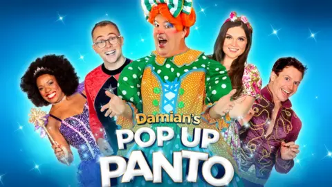 Sheffield Theatres The producers of Damian's Pop Up Panto hope the show will go ahead, but it can't currently as Sheffield is in tier three