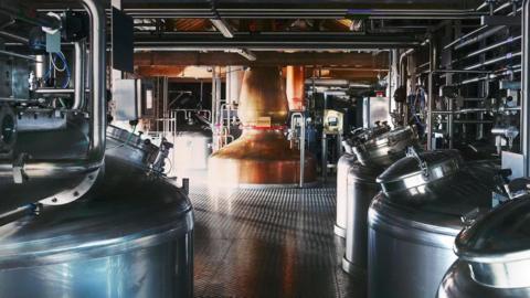 The distilling facilities at The Lakes Distillery