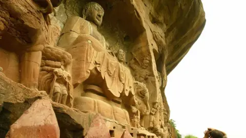 AFP A statue dating from the Tang Dynasty in Qinghai, China.