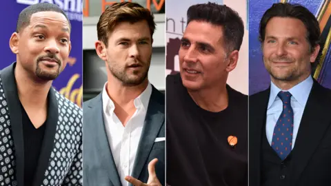 EPA/Getty Will Smith, Chris Hemsworth, Akshay Kumar and Bradley Cooper