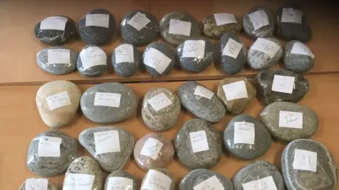 The Nicolson Institute Some of the stones collected