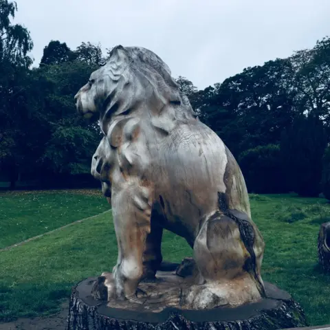 Gioia Olivastri Aslan, CS Lewis’ lion, in Bury Knowle Park in Headington