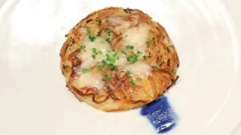 The Blue House Handout image of a rösti dish to be cooked for North Korea's Kim Jong-Un