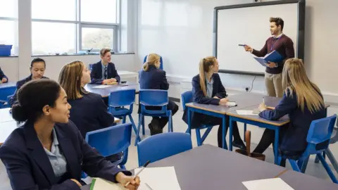 Getty Images Students and teacher in classroom