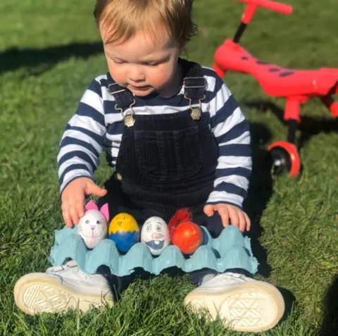 Ailsa McVicar toddler with eggs