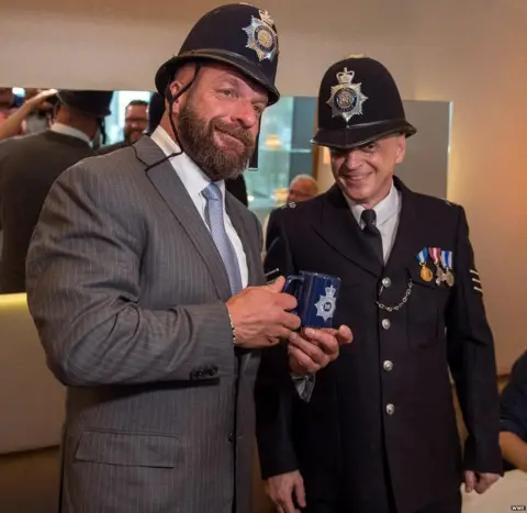 WWE Triple H and sergeant Bill Lowden