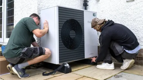 Getty Images Air source heat pump installers