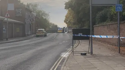 Road closed on Vernon Street, Ipswich