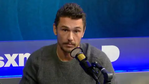 Actor James Franco during interview on SiriusXM's The Jess Cagle Podcast