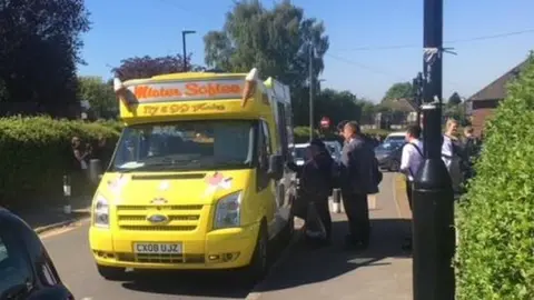 BBC Mr Grayson's ice cream van at Birley Primary Academy