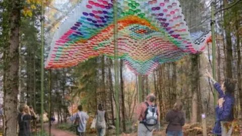 Forest of Dean Sculpture Trust Plastic Pavilion sculpture