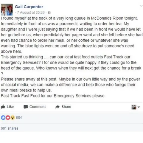Gail Carpenter/Facebook Facebook post