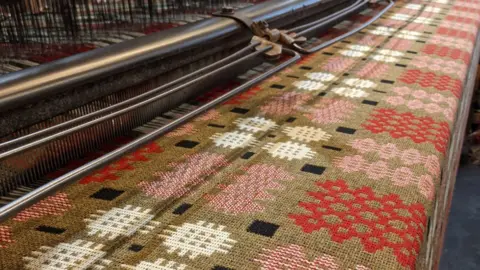 Jane Beck Tapestry on a loom